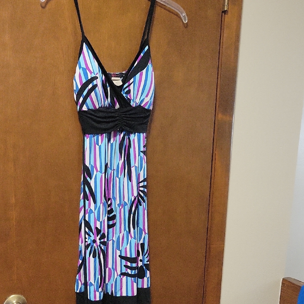 YS Black Purple Blue Sundress S